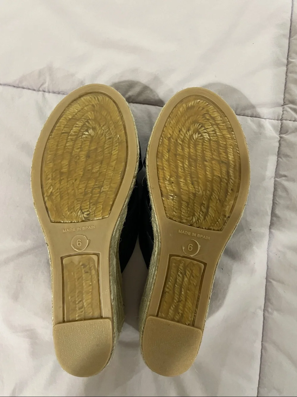 Bruno Magli Black Leather Crossover Espadrille Wedge Slides